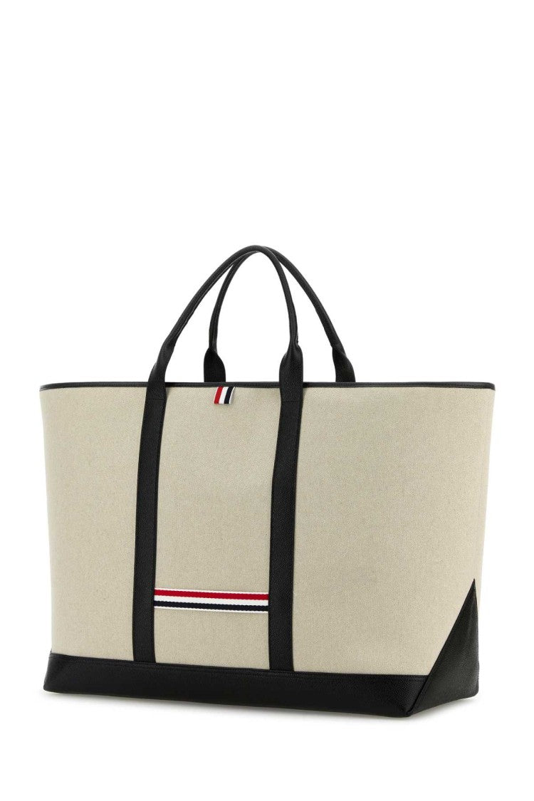 Thom Browne Sand Canvas Travel Bag