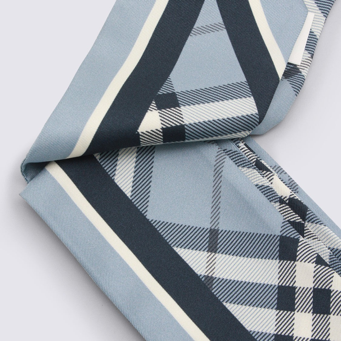 Burberry Check Pattern Scarf With Central Emblem And Refined Edges