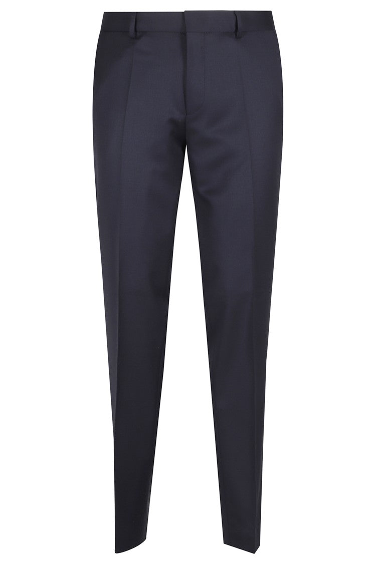 Boss Blue H Genius B1 Serge Front-Darts Wool Formal Pants