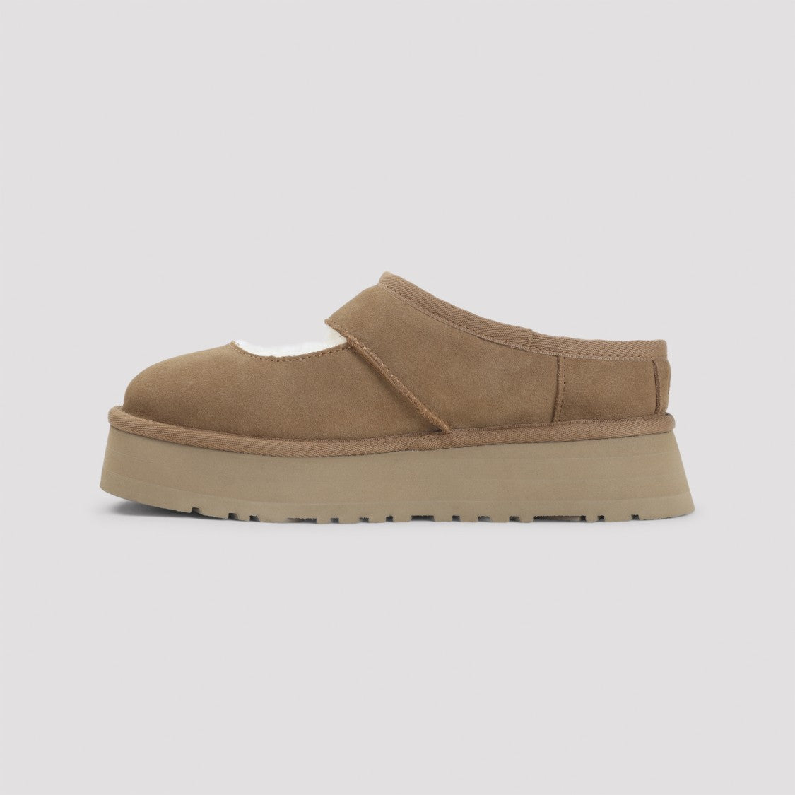 Ugg Suede Slippers With Plush Mutton Lining