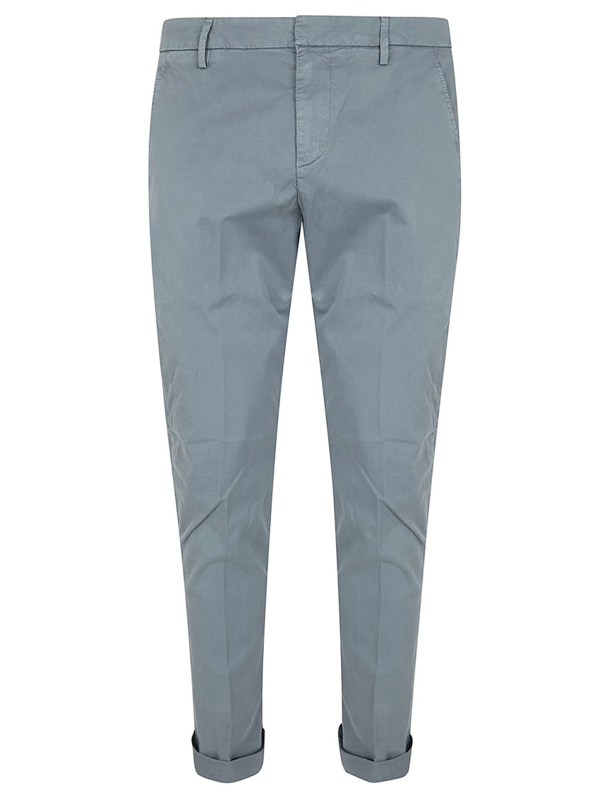 Dondup Tapered Low-Rise Pants With Front Pinces And Buttoned Pockets