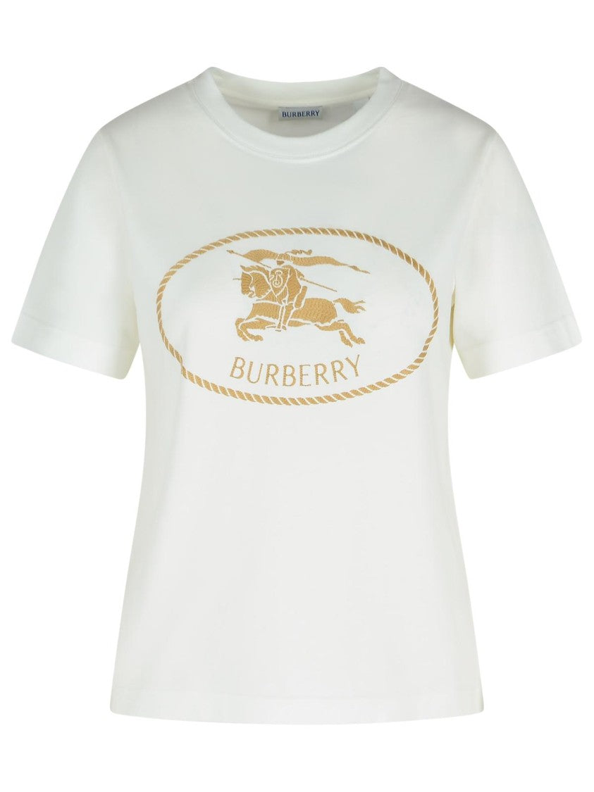 Burberry White Cotton T-Shirt
