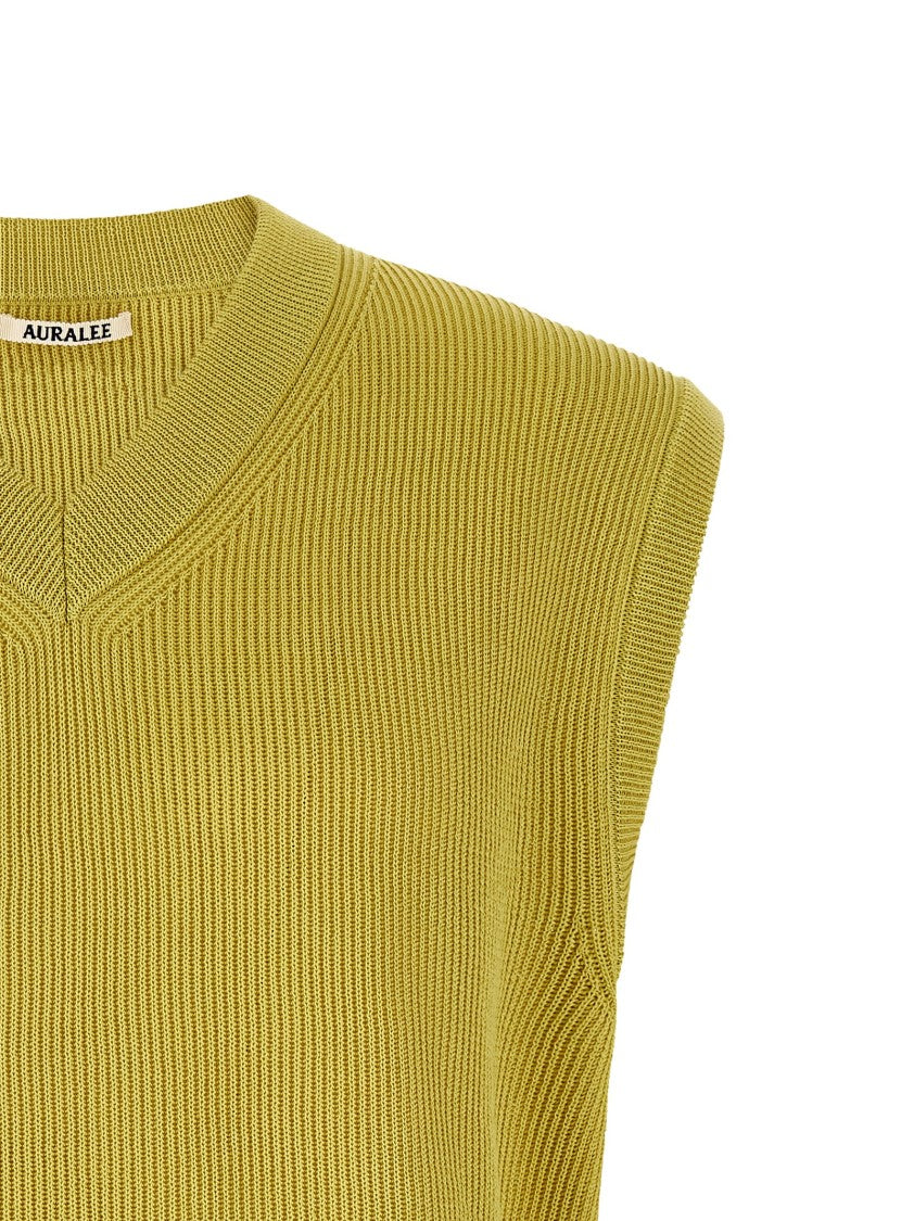 Auralee Ribbed Knit Vest