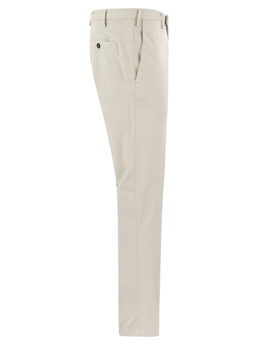 Pt Torino Skinny Trousers In Cotton And Silk