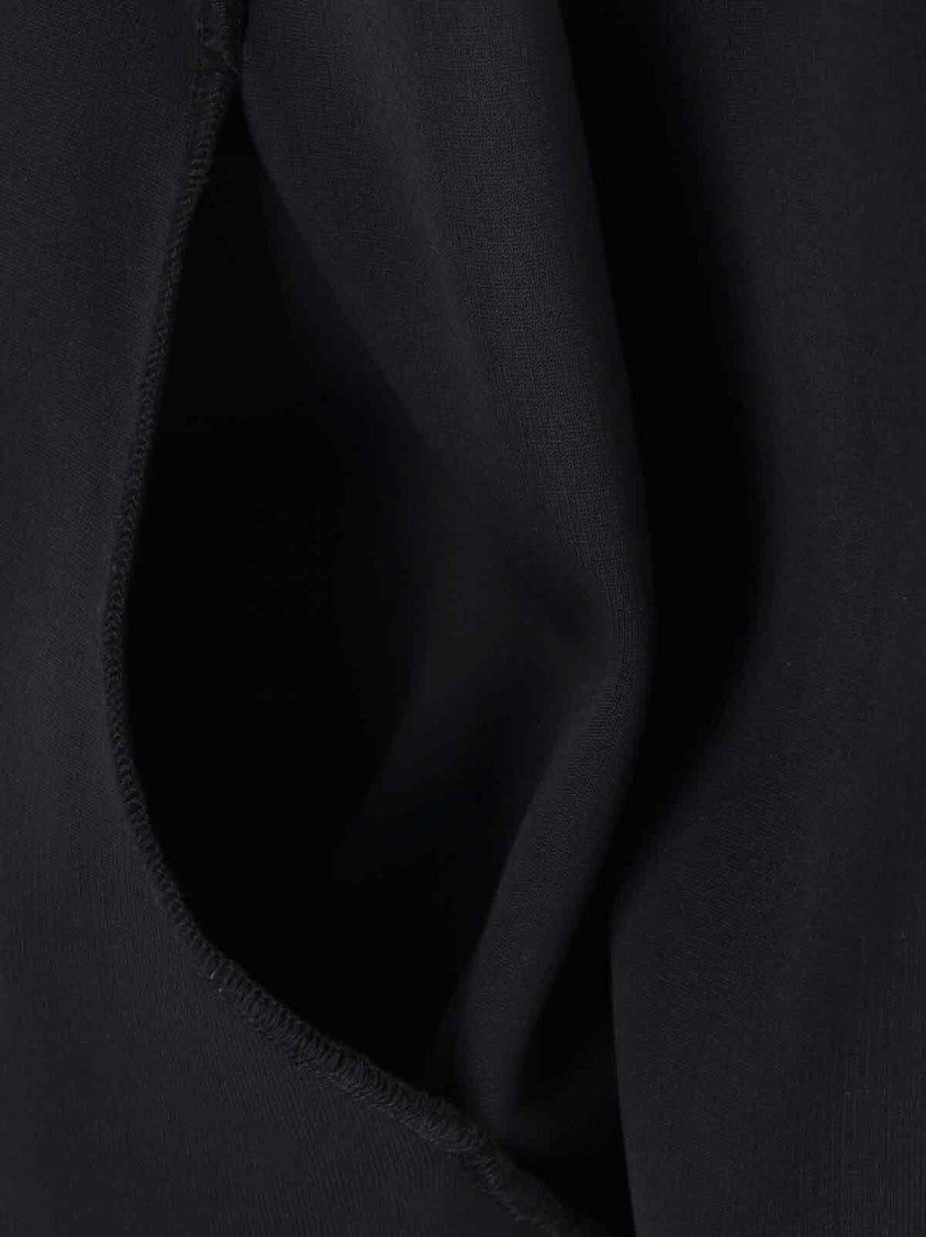 Casablanca Classic Black Hoodie With Round Neckline