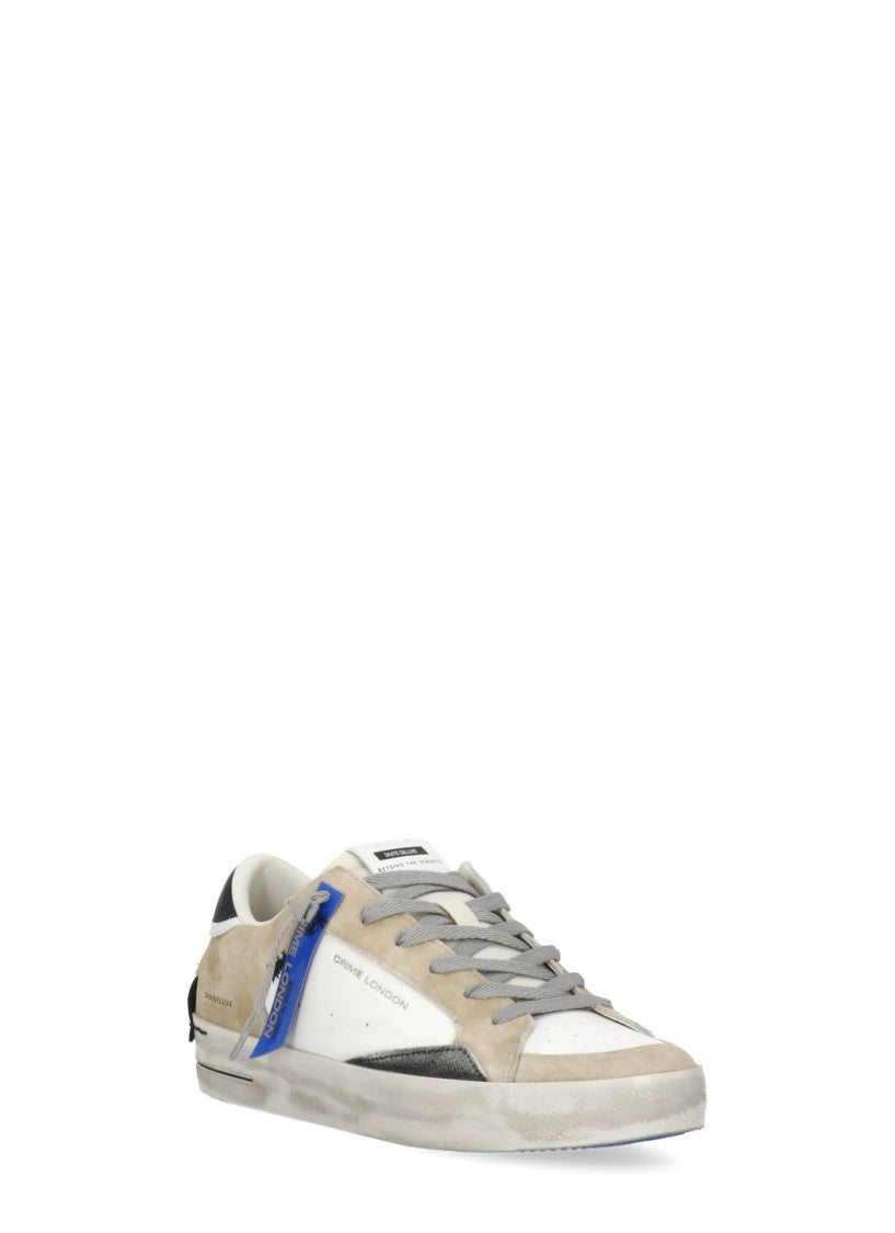 Crime London Beige Sk8 Deluxe Suede Sneakers