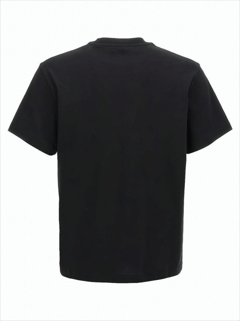 Ami Paris Solid Black Short-Sleeved T-Shirt With Classic Crew Neckline