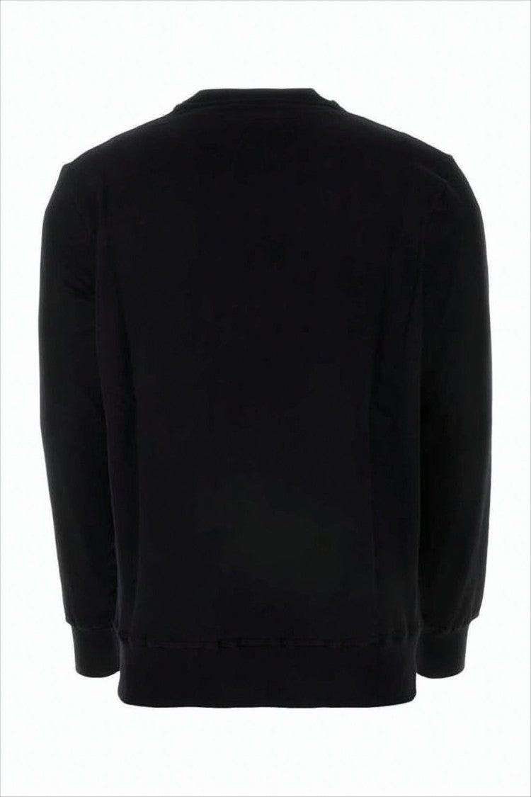 Alexander Mcqueen Long-Sleeve Black Sweatshirt With Bold Red Graphic