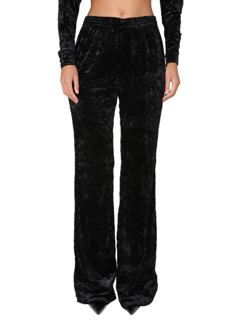 Saint Laurent Relaxed Wide-Leg Pants With Elastic Waistband