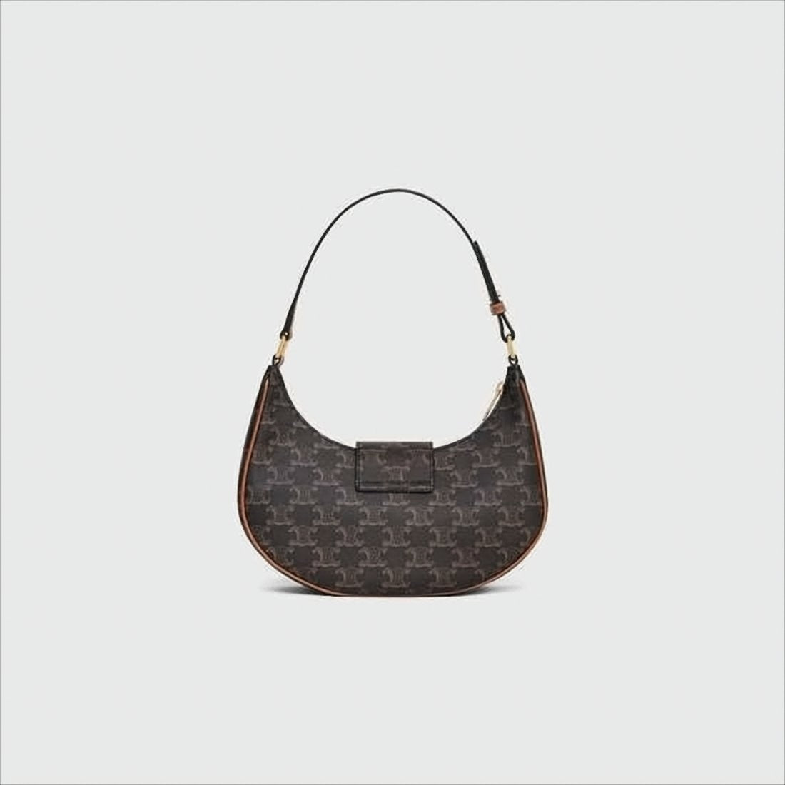 Celine Crescent-Shaped Shoulder Bag With Monogram Pattern