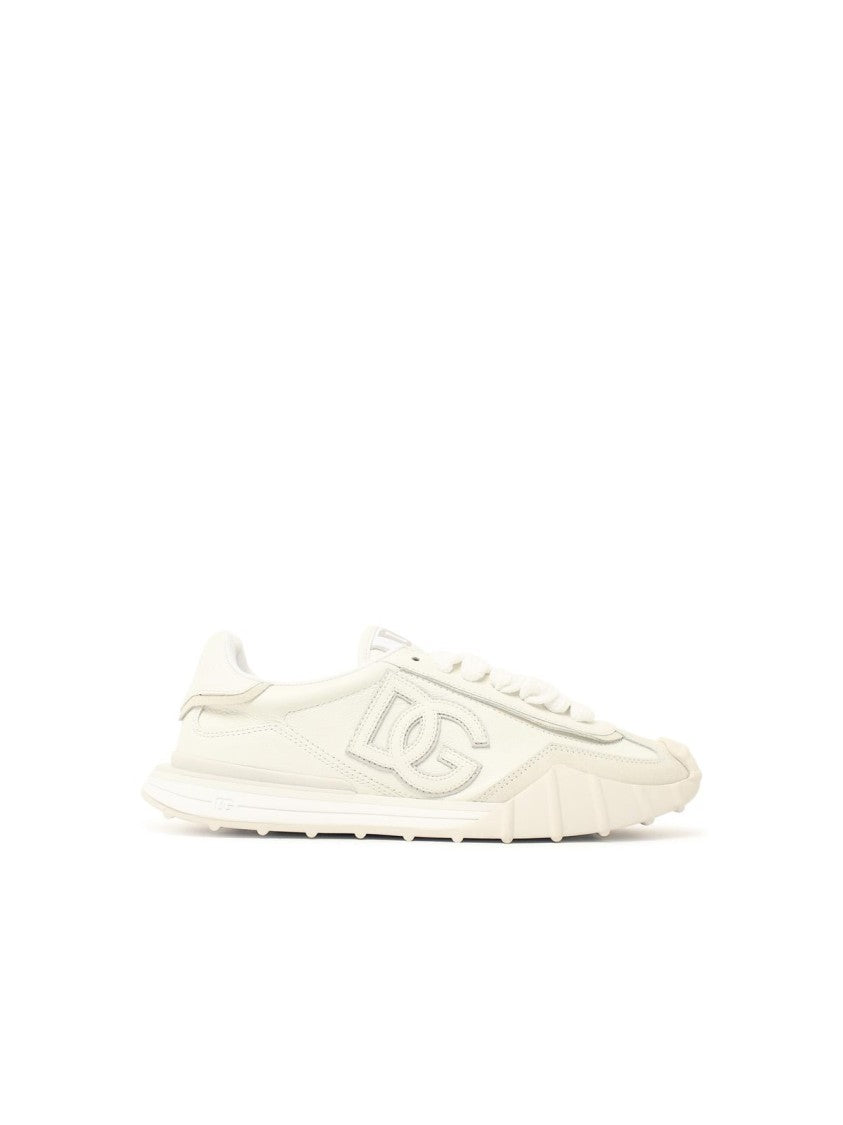 Dolce & Gabbana 'Dg Athletic' White Leather Sneakers