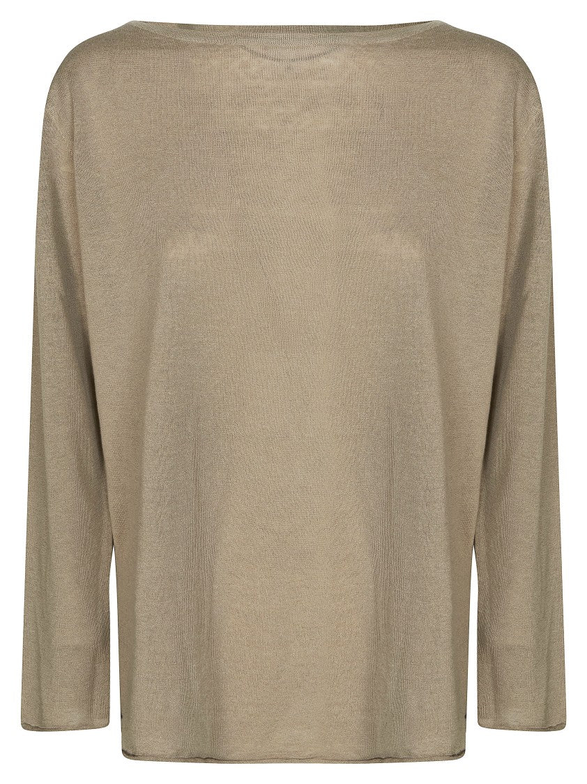 Alpha Studio Soft Beige Linen Blend Top