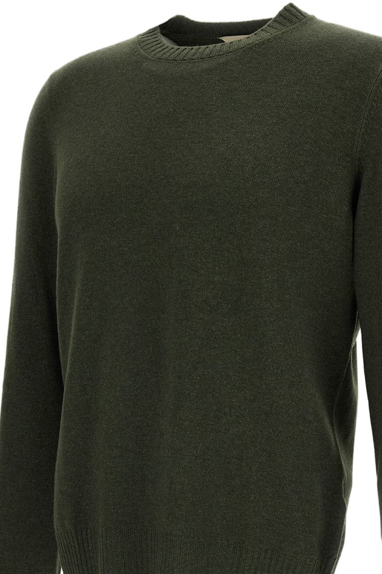 Gran Sasso Green Wool-Blend Crewneck Sweater