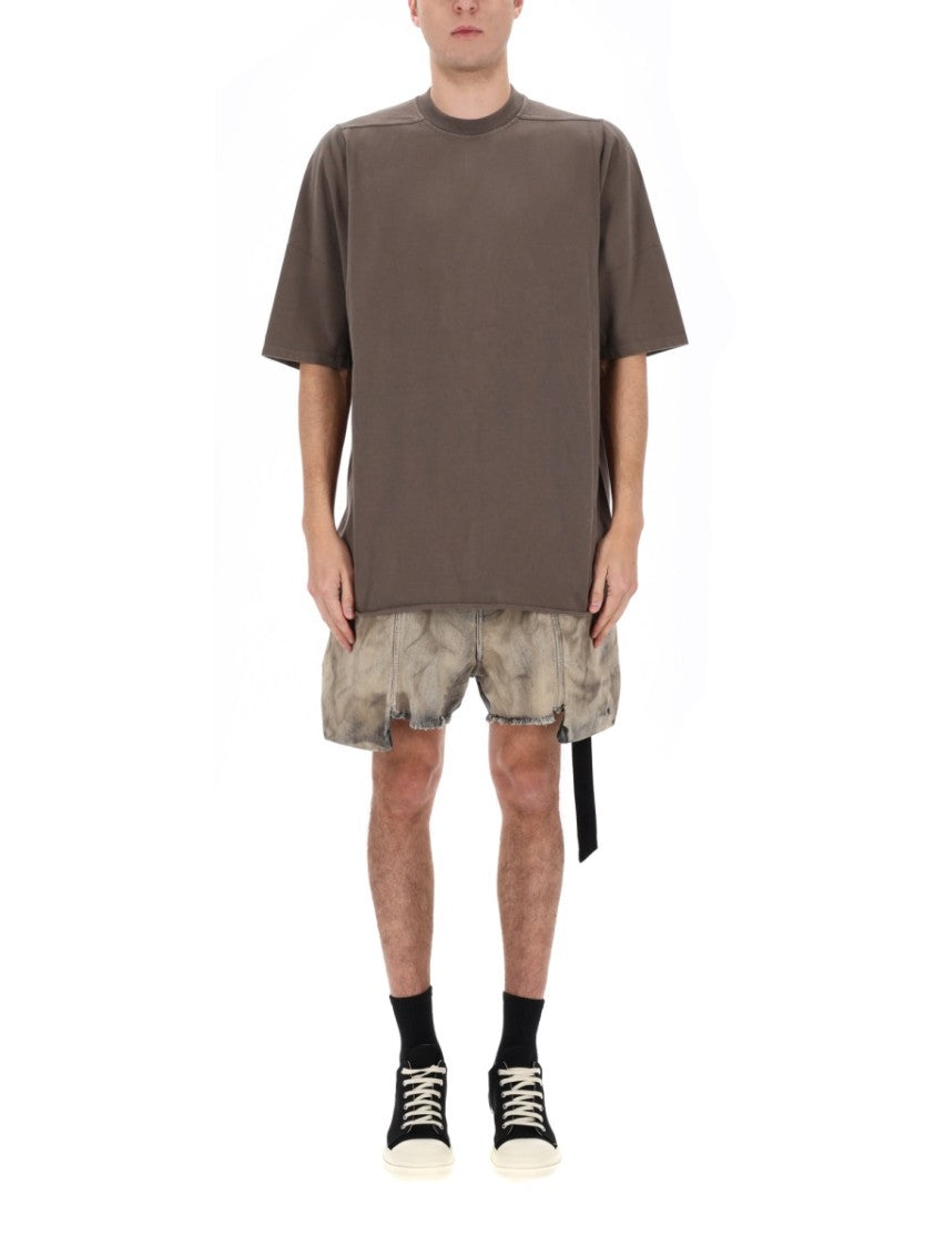 Drkshdw By Rick Owens Neutrals Jumbo Ss Hanging Strap T-Shirt