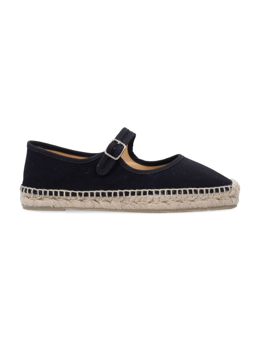 Castaner Classic Black Espadrille With Braided Jute Sole