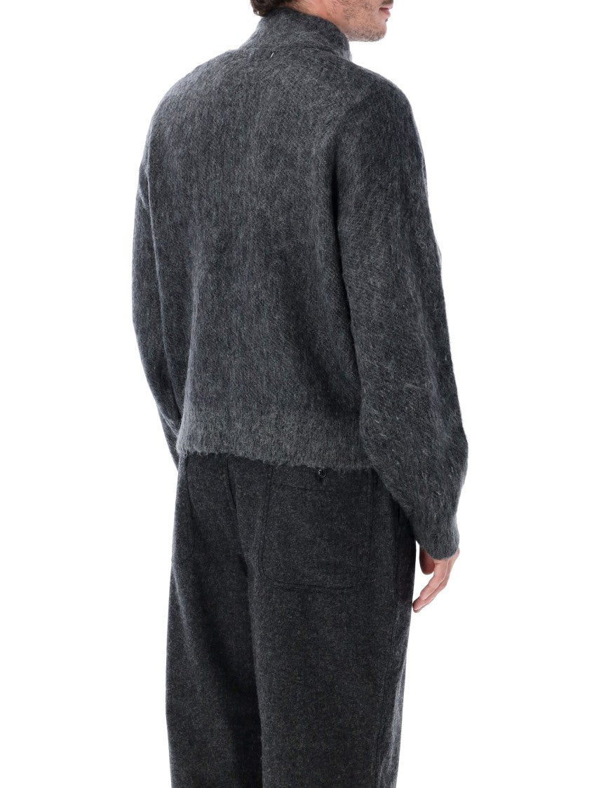 Namamica Zip-Up High Collar Zip-Through Mohair Jacket