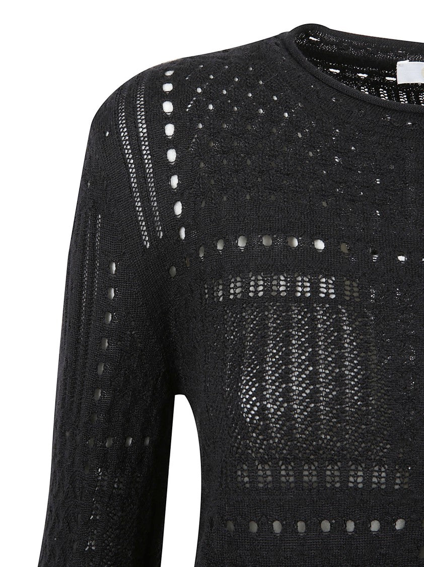 Chloé Refined Black Dress In Luxurious Wool-Cashmere-Silk Blend