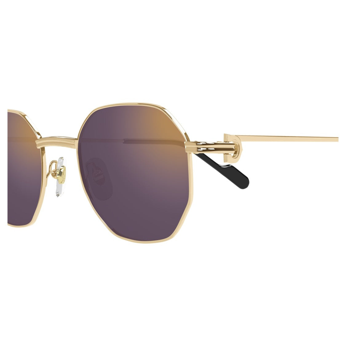 Cartier Ct0500s Geometric Octagonal Metal Sunglasses