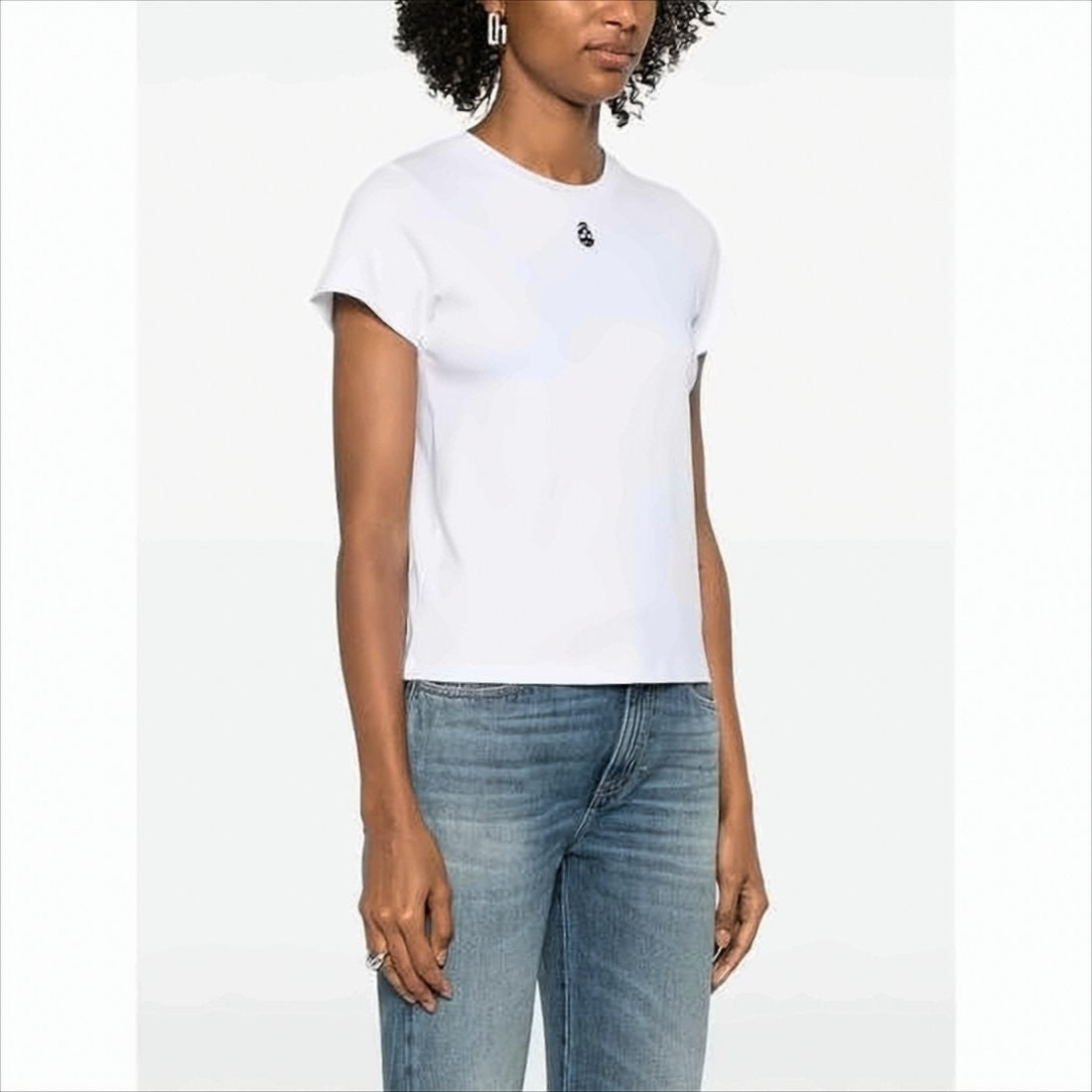 Alexander Mcqueen Minimalist White Cotton T-Shirt With Skull Emblem