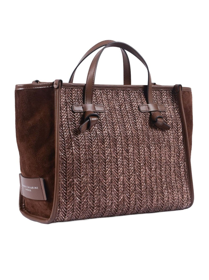 Gianni Chiarini Chevron Pattern Structured Shoulder Bag