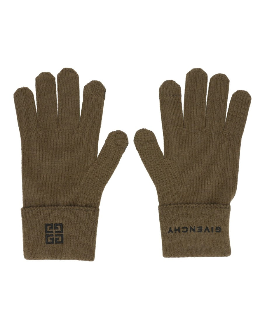 Givenchy Embroidered Logo Gloves