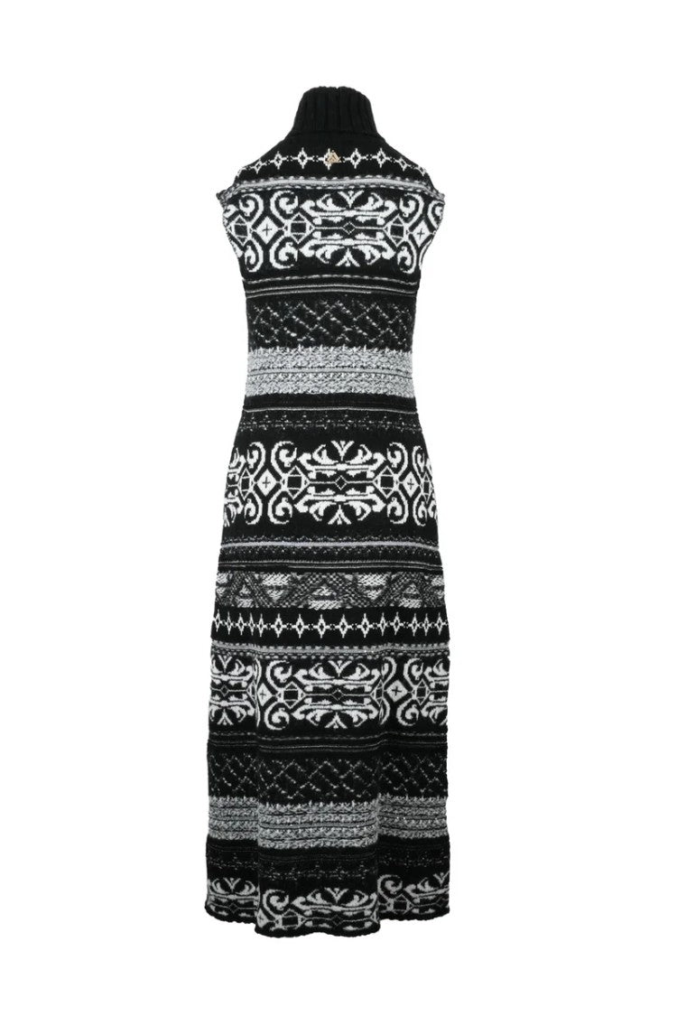 Akep Long Knit Dress Multimaterial