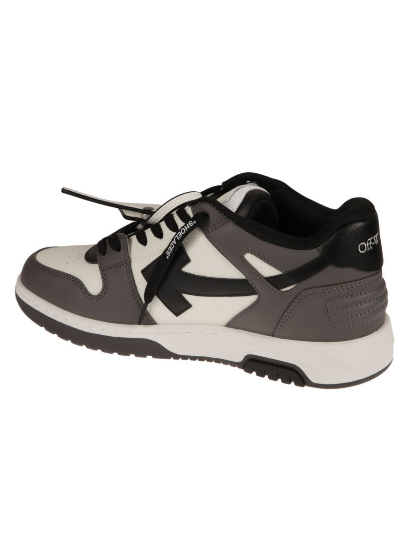 Off-White Out Of Office Grey Arrow Low-Top Leather Sneakers