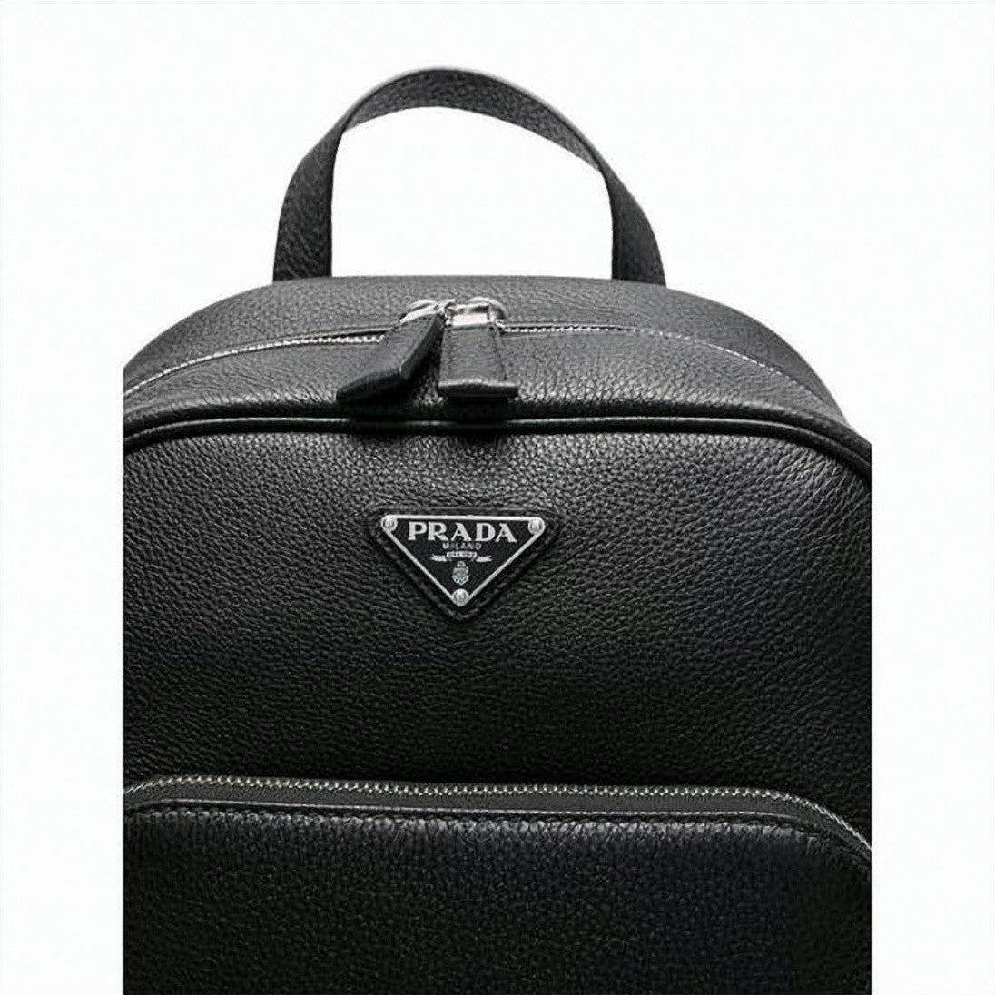 Prada Structured Textured Calf Leather Backpack