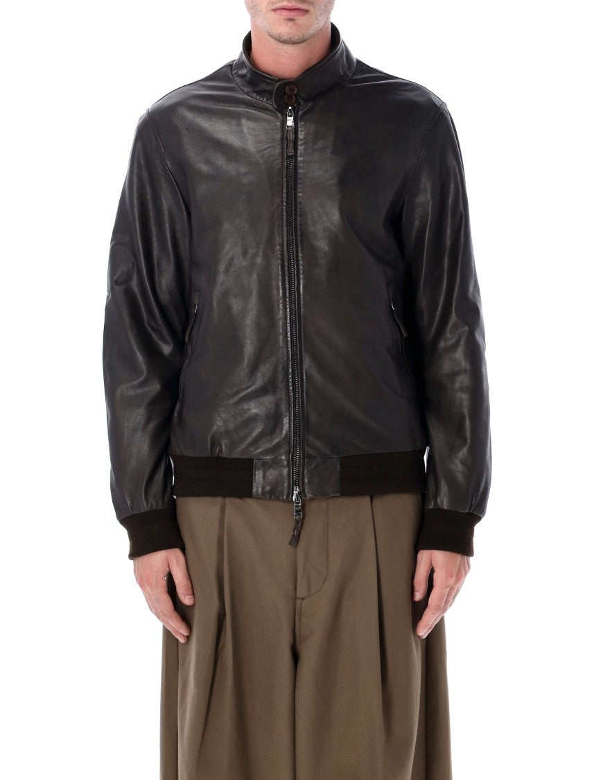 Sword Leather Biker Jacket