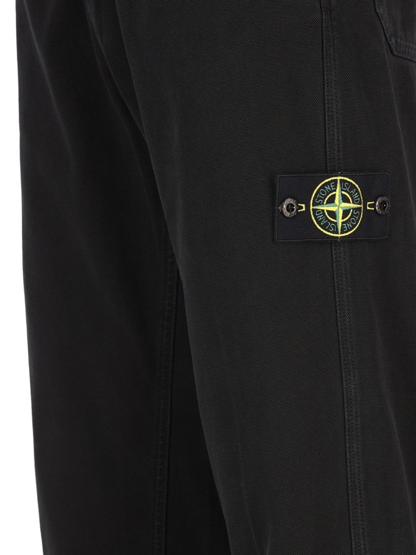 Stone Island Straight Pants With Minimalist Design