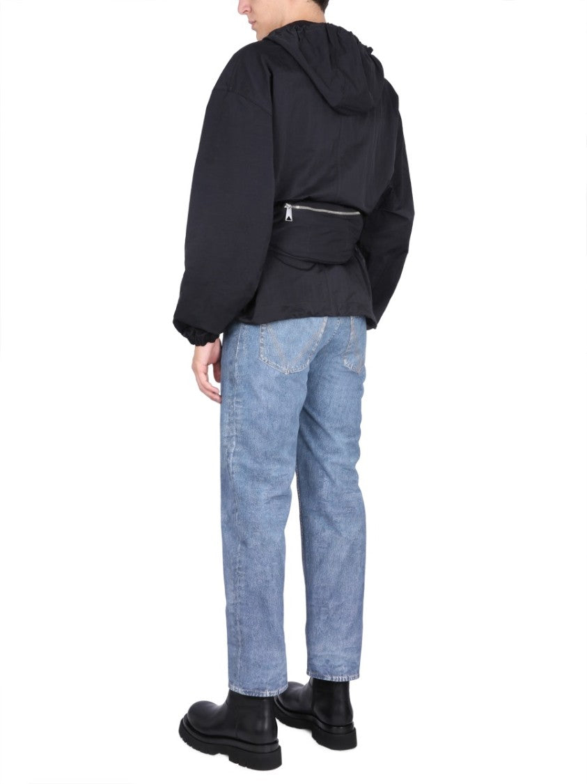 Bottega Veneta Minimalistic Jacket With Adjustable Hood And Pouch Pocket