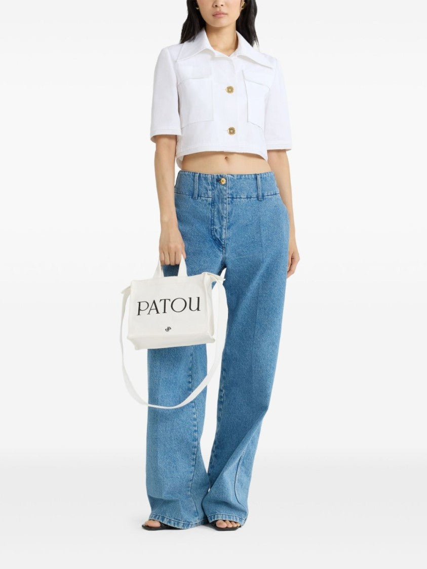 Patou White Jacket With Front Button Fastening And Modern Silhouette