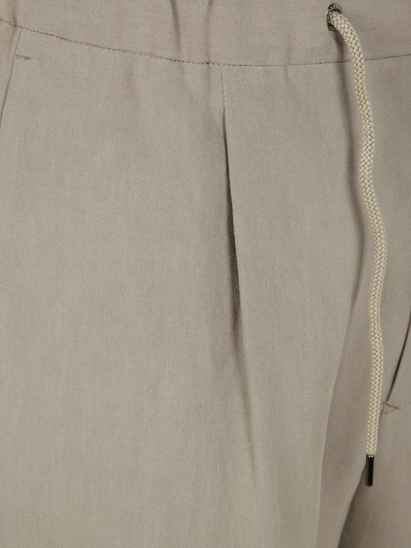 Giorgio Armani Relaxed Fit Linen Trousers