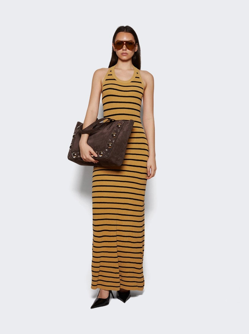 Valentino Garavani Medium Nellcôte Suede Shopping Tote Dark Brown