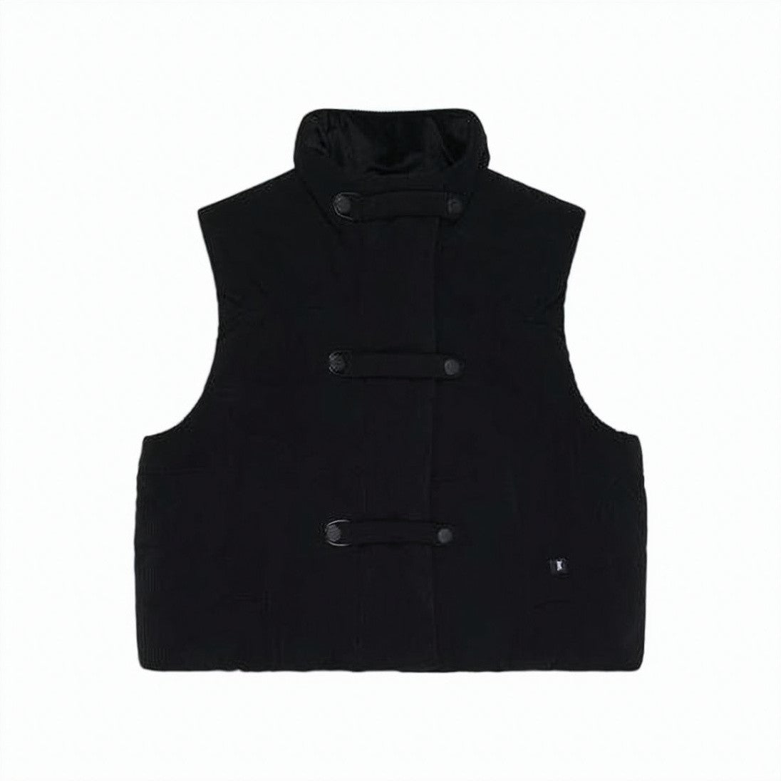 Pxg Cropped Black Sleeveless Padded Vest