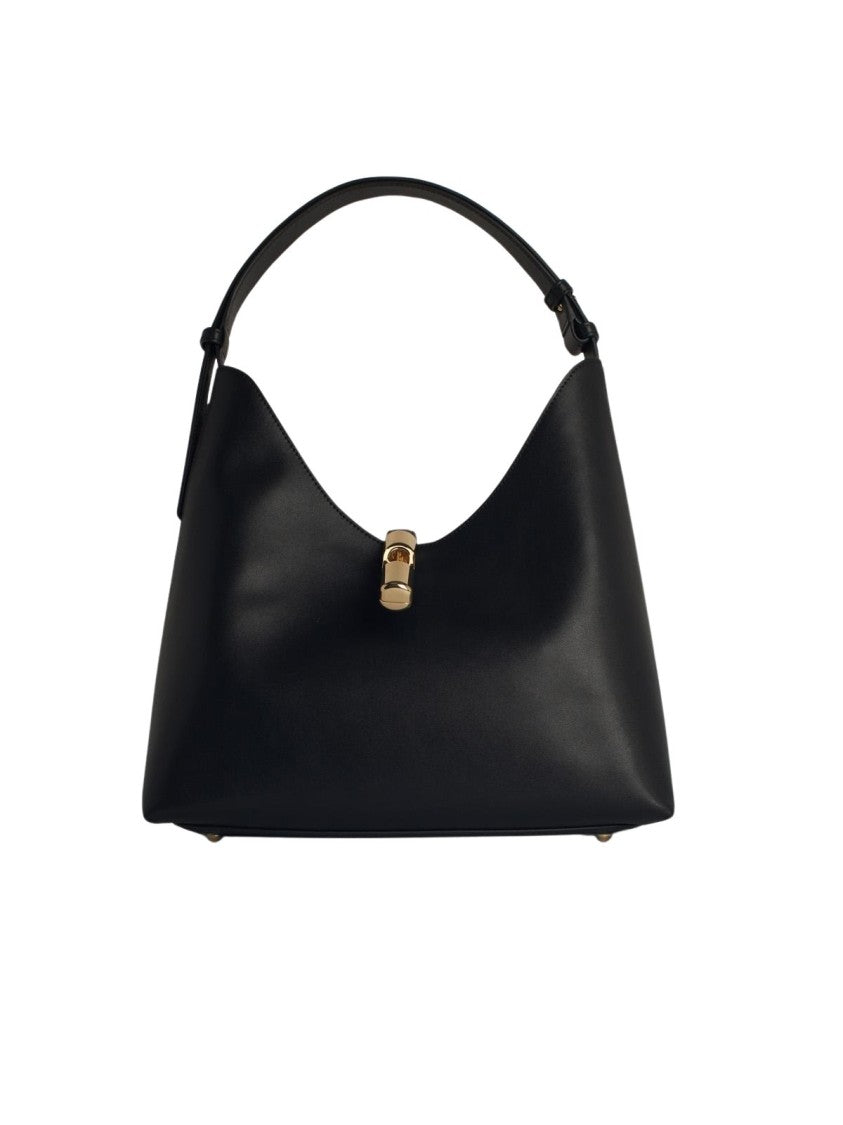 Furla Hobo Goccia' Black Leather Bag