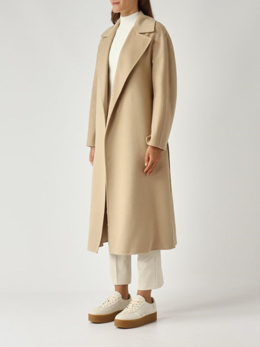 Max Mara Sophisticated Wrap Coat With Self-Tie Belt