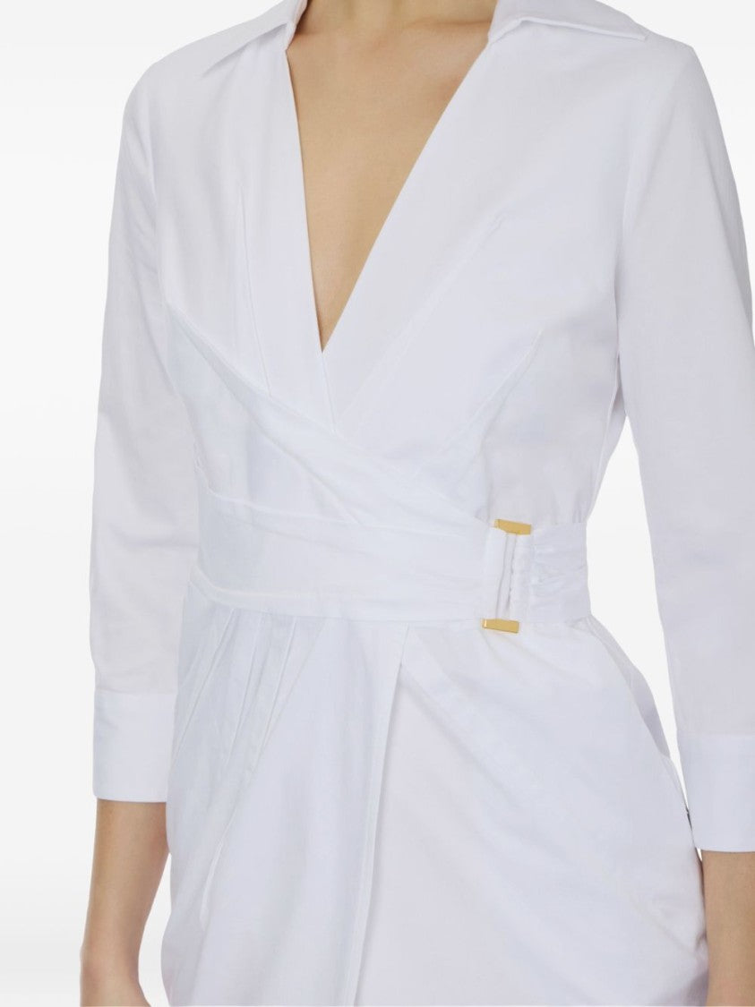 Elisabetta Franchi Tailored Wrap Dress With V-Neckline