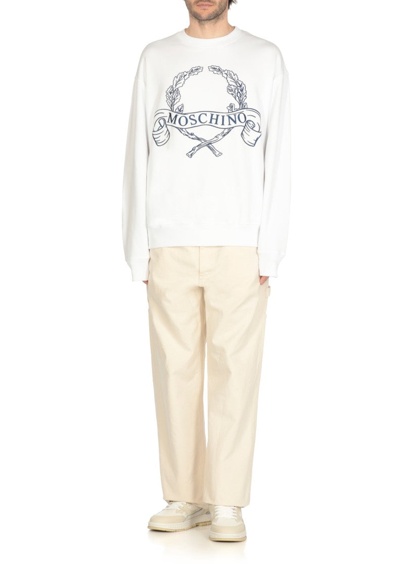 Moschino White Cotton Sweatshirt