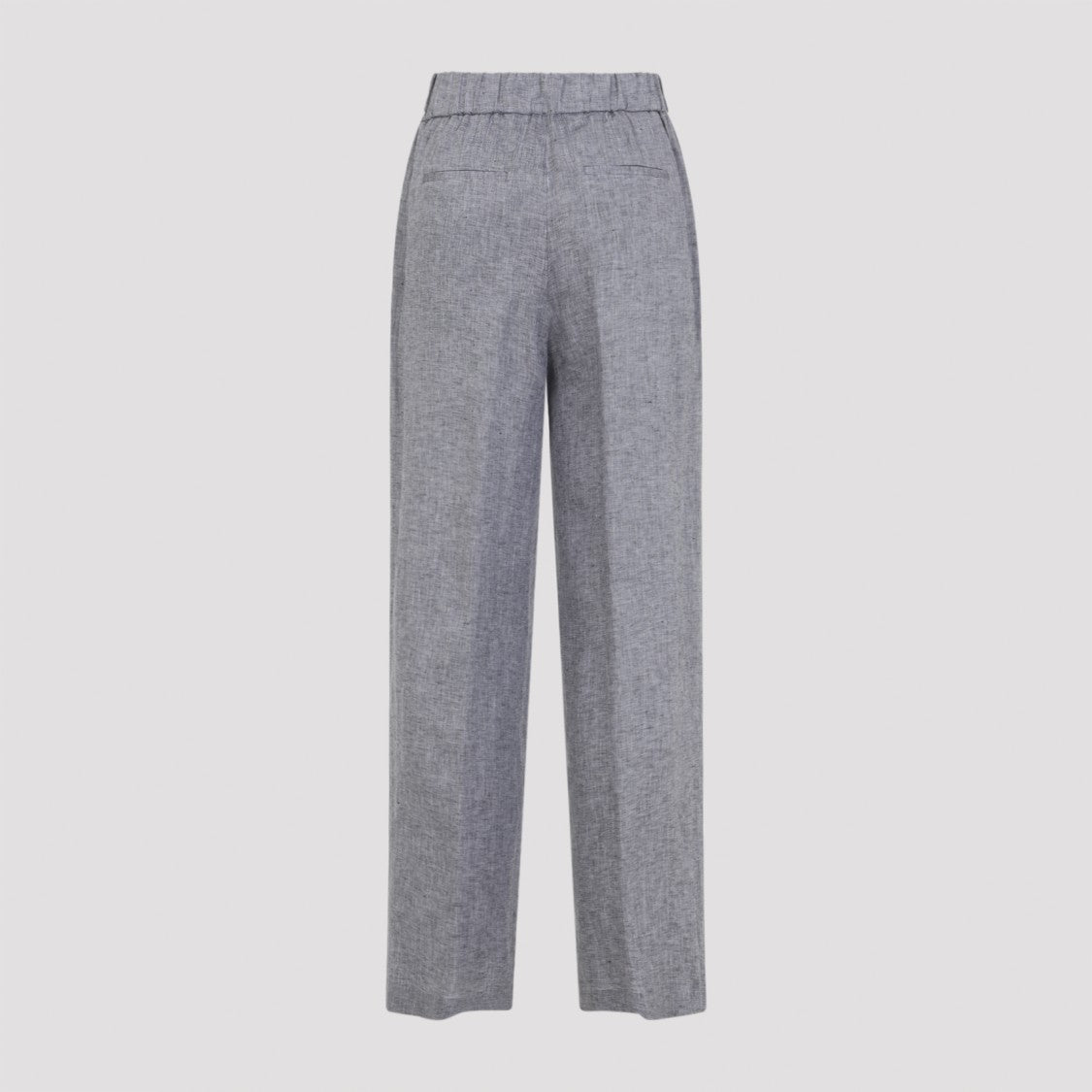Peserico Straight-Leg Linen Trousers With Elastic Waistband