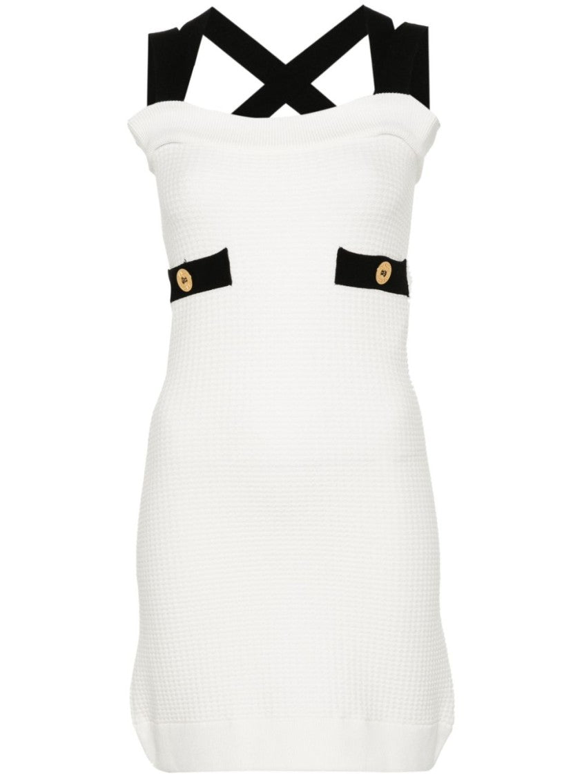Patou 3D-Knit Mini Dress With Decorative Details