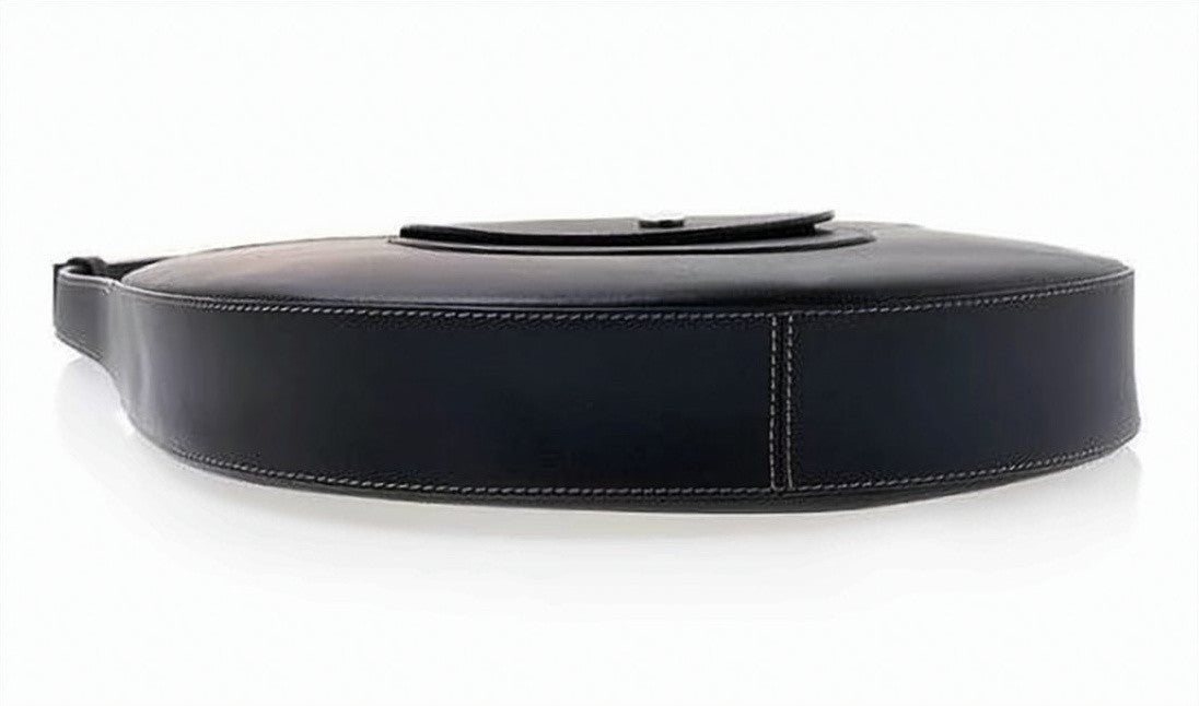 A.P.C. Half-Moon Black Calf Leather Shoulder Bag