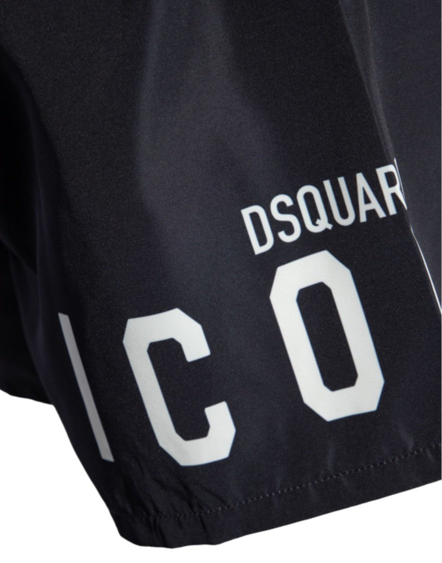 Dsquared2 Mid-Length Black Swim Shorts