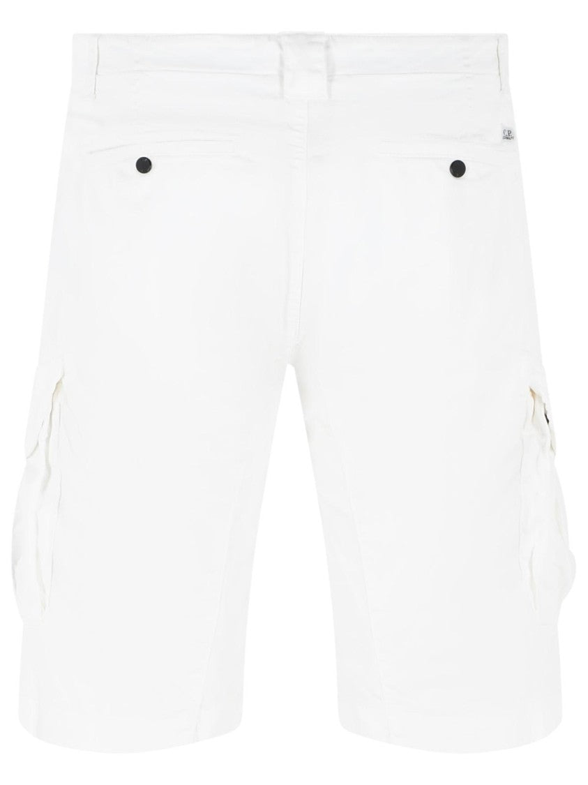 C.P. Company White Cotton Shorts
