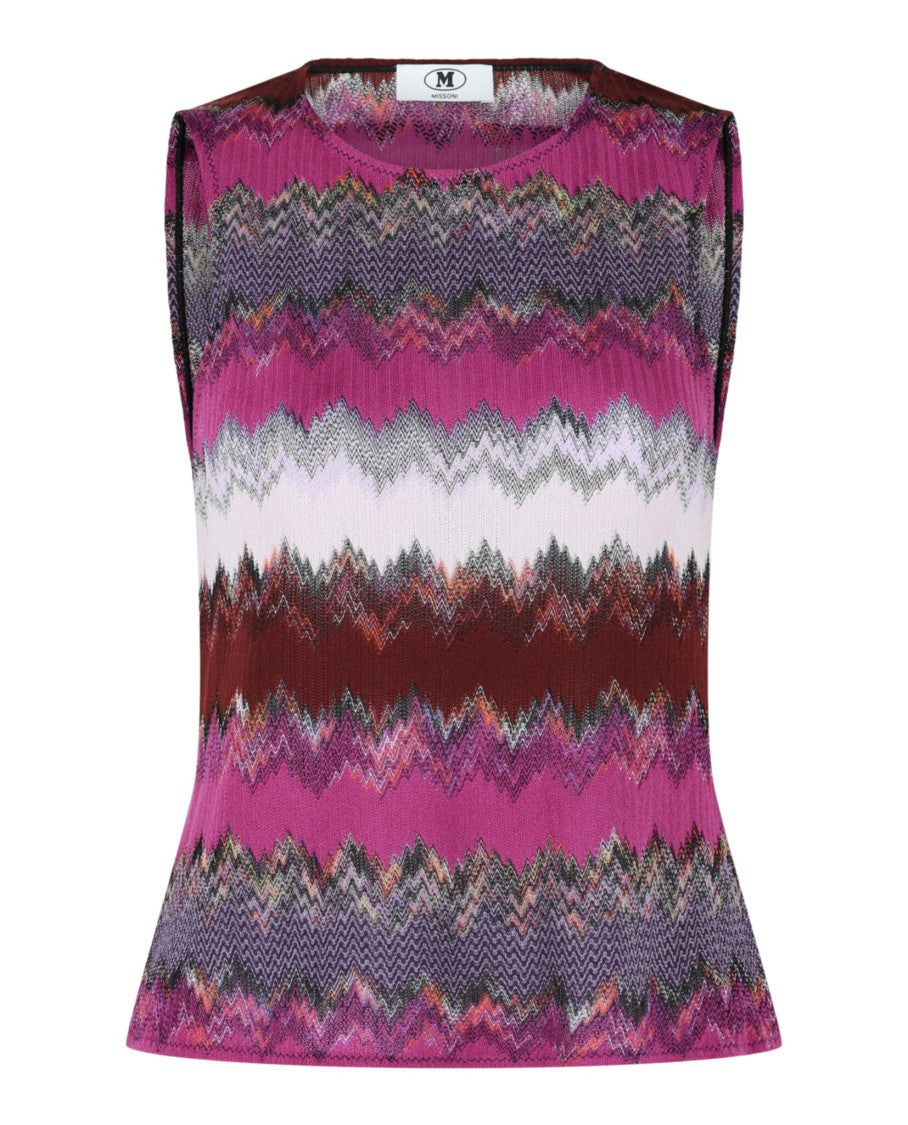 M Missoni Zig Zag Patterned Tank Top