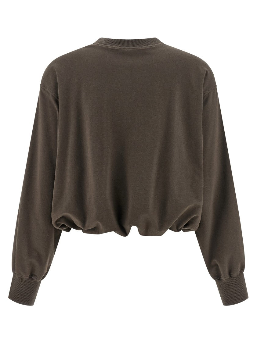 Brunello Cucinelli Tech Cotton Sweatshirt With Subtle Print And Relaxed Fit