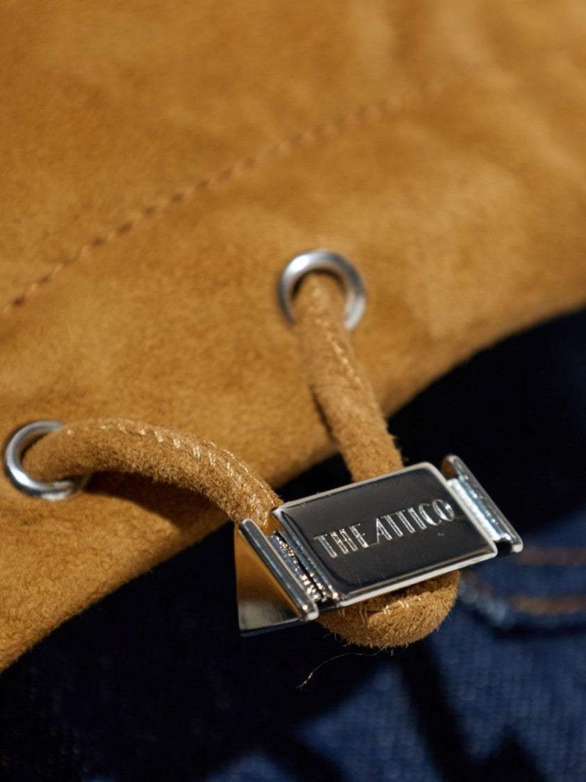 The Attico Refined Beige Lamb Leather Jacket With Structured Silhouette