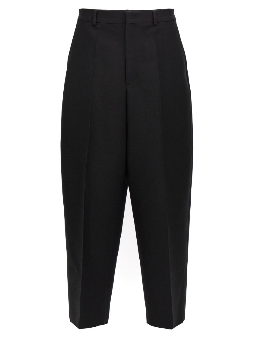 Valentino Garavani Double Compact Drill Wool And Silk Trousers
