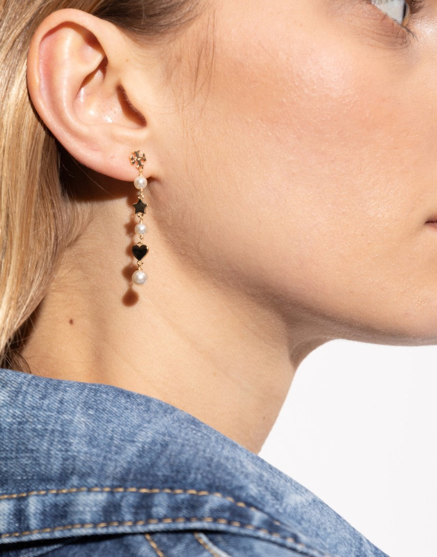Tory Burch Kira Linear Pearl Earrings
