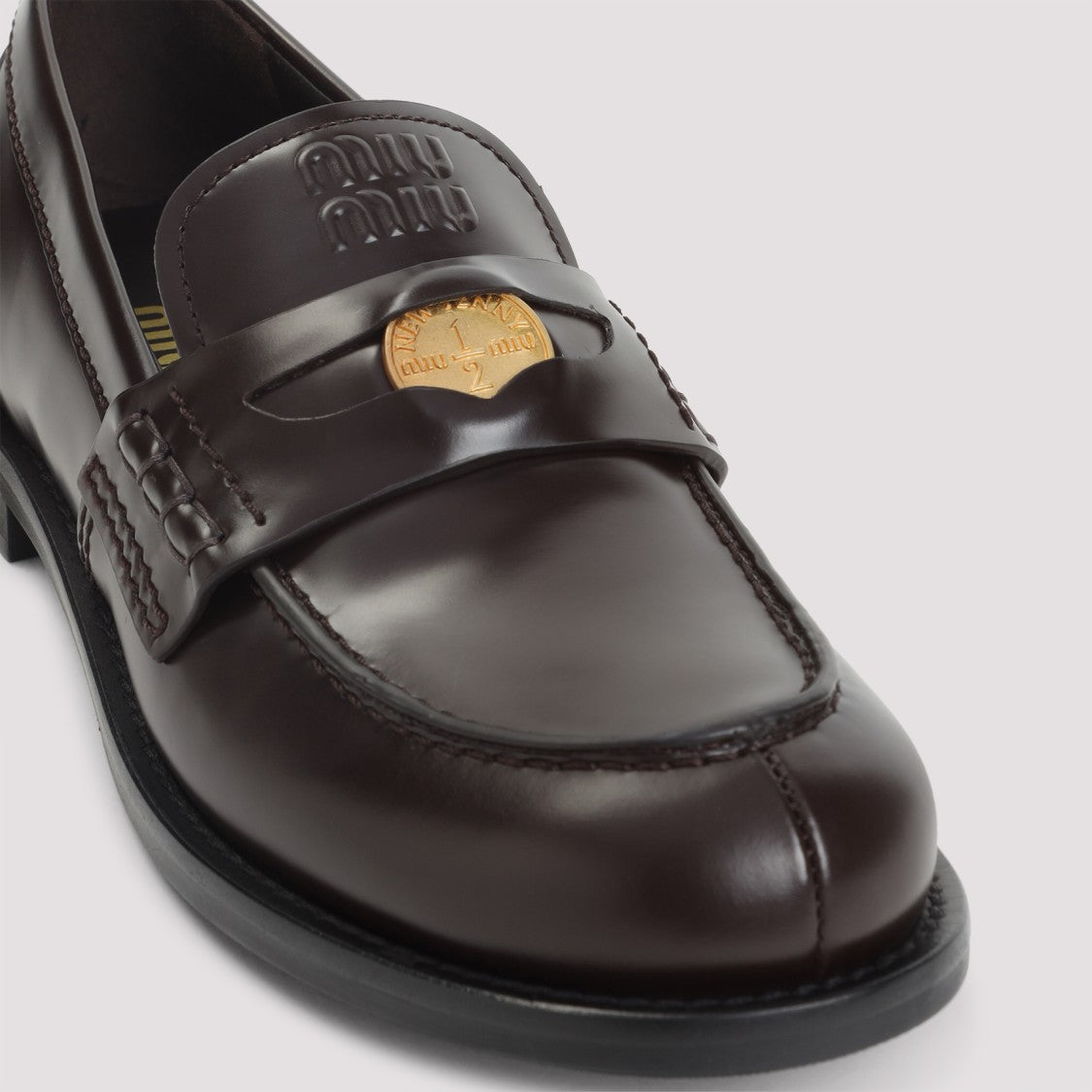 Miu Miu Moro Leather Loafers